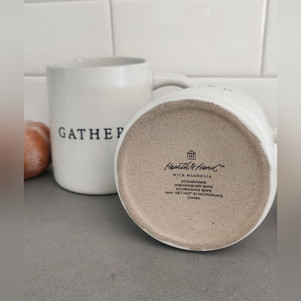 Set of Hearth and Hand with Magnolia "Gather" Coffee Mugs Cups